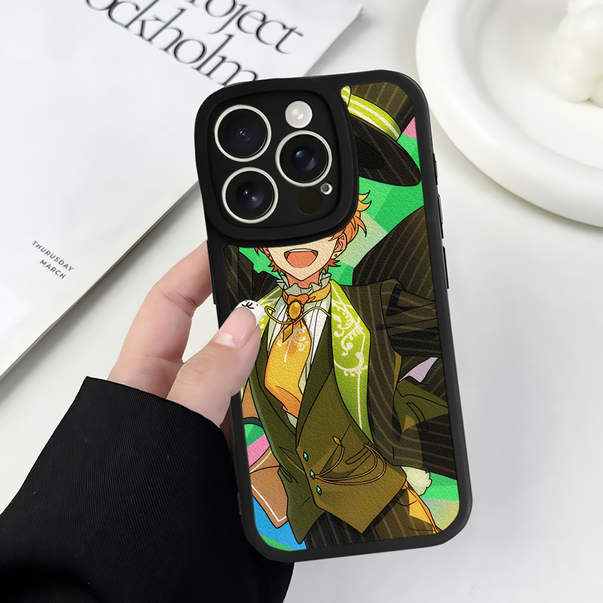 （画像用） あんさんぶるスターズ! Ensemble Stars 【iPhone 16シリーズ対応】シリコンスマホケース（レザー調） 材質：シリコン